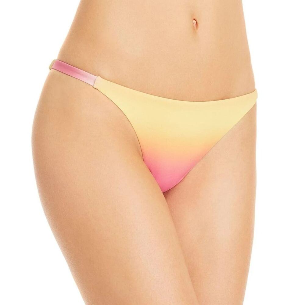 AQUA SWIM Bikini Bottoms SMALL Peach Fuzz Cheeky Fully Lined NWT